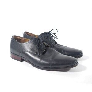 Florsheim Scottsdale Cap Toe Black Leather Lace Up Oxford Dress Shoes Sz 9M